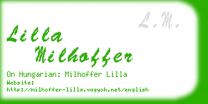 lilla milhoffer business card